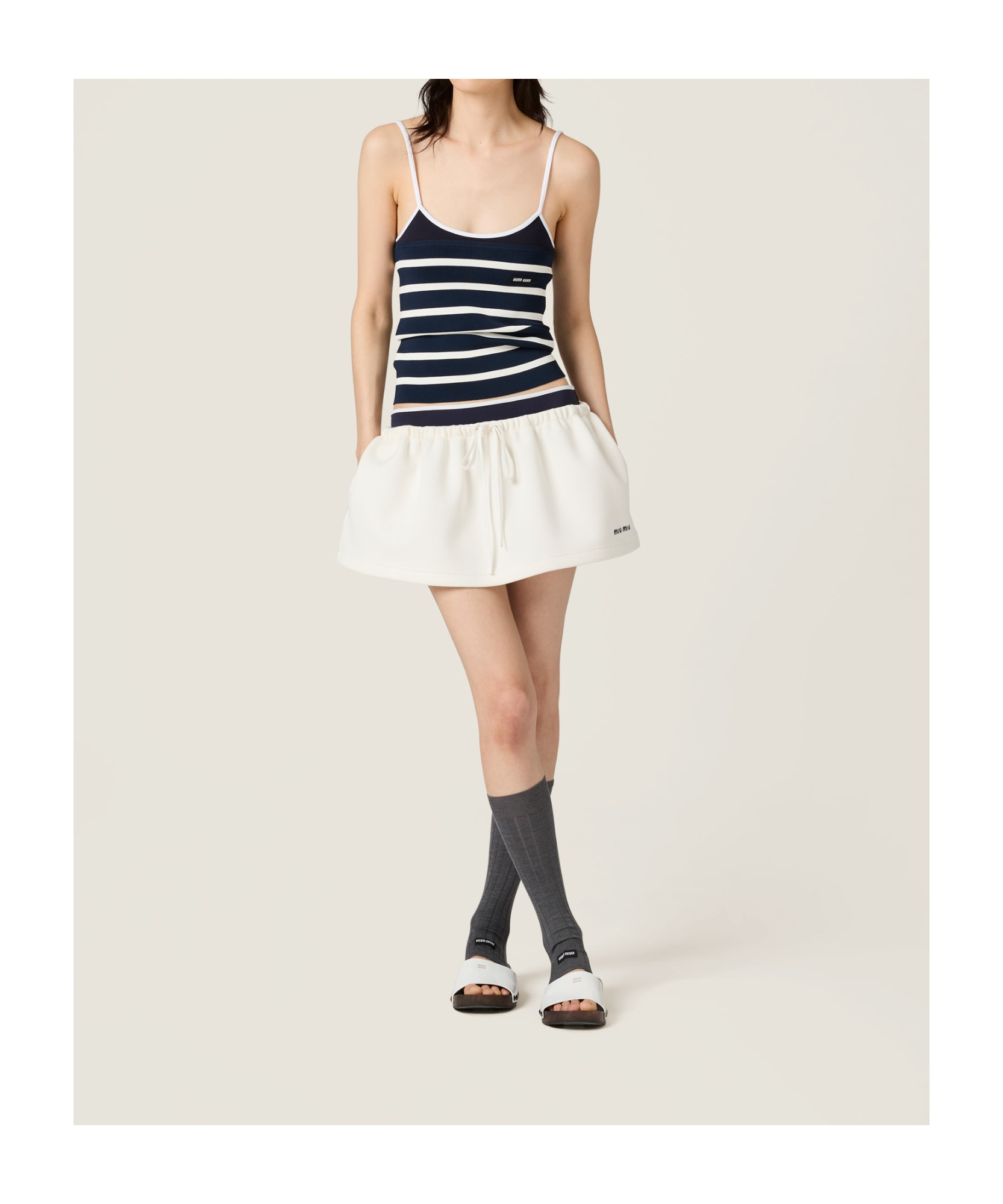 Miu Miu Striped Knit Tube Top