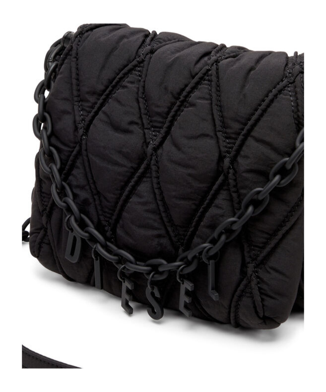 Diesel Small Charm-d Shoulder Bag In Black