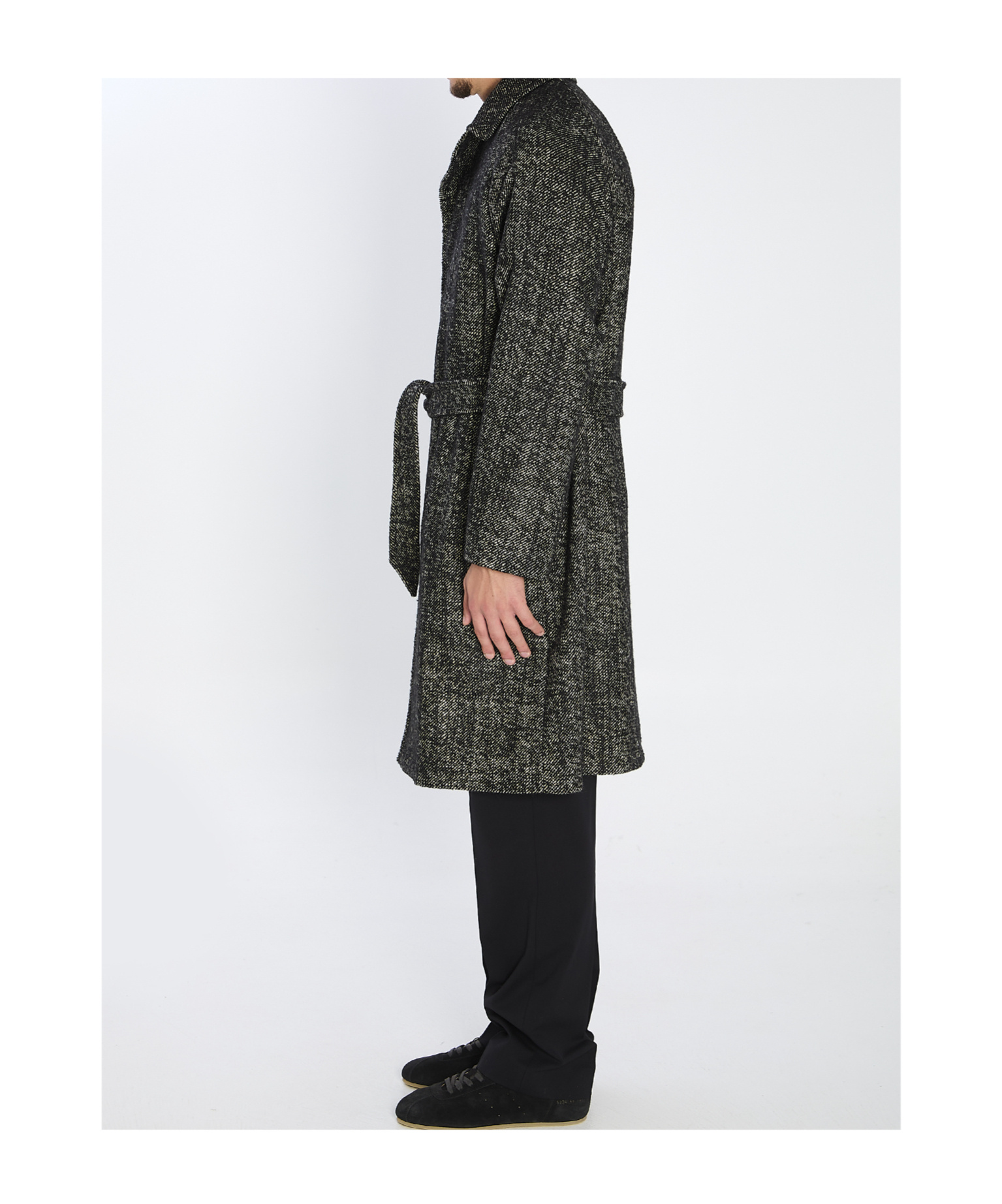 Tagliatore Midi Coat With Central Back Vent In Black