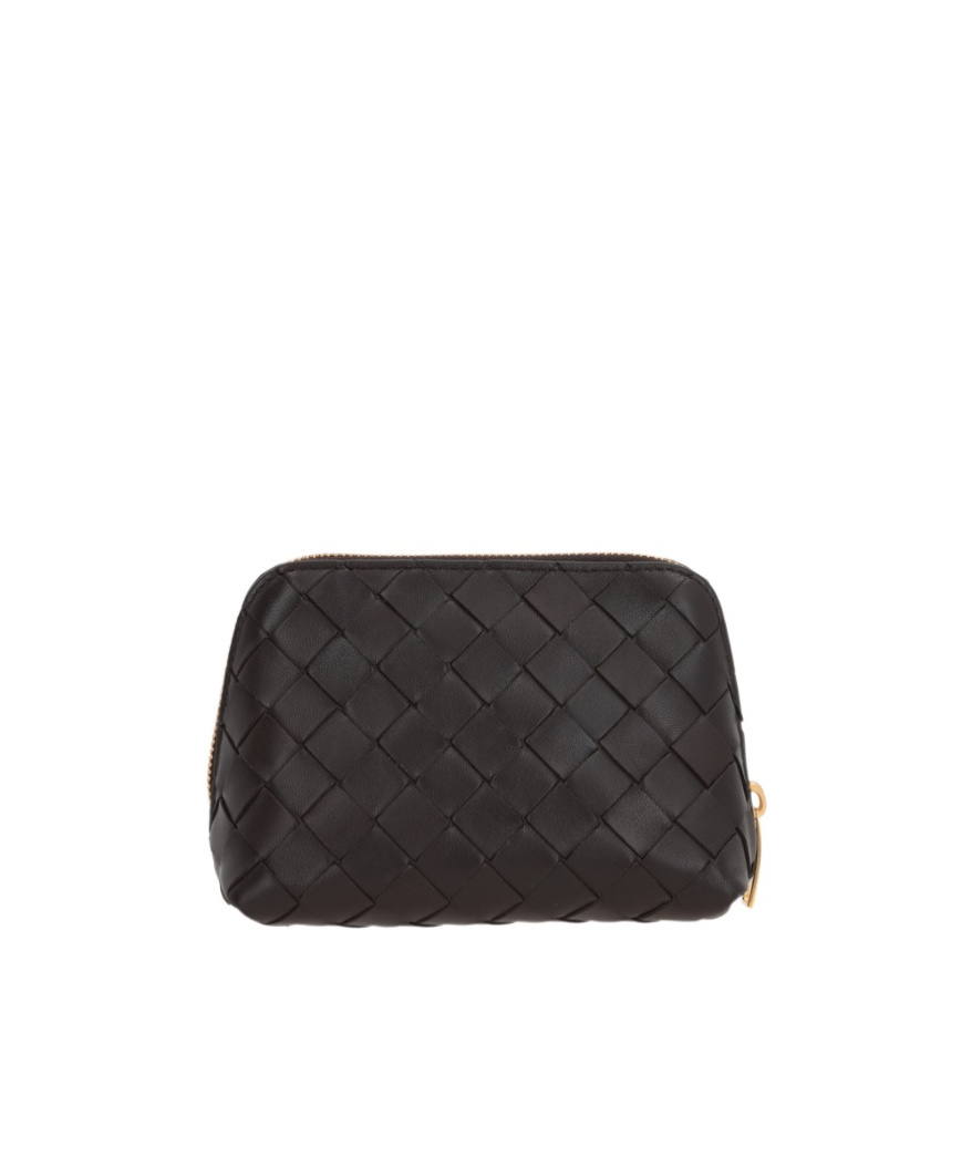 Shop Bottega Veneta Intrecciato Beauty Pouch In Black