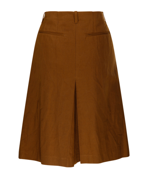 Dries Van Noten Belt-loop Skirt In Brown