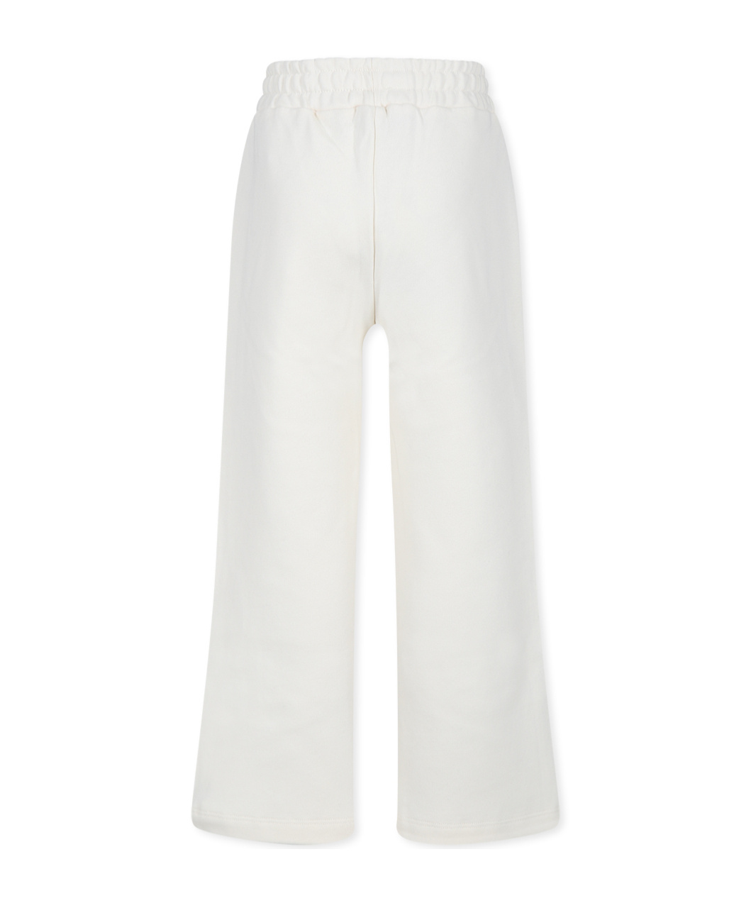Shop Msgm Logo-embroidered Trousers In White