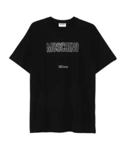 Moschino Logo-embellished T-shirt In Black