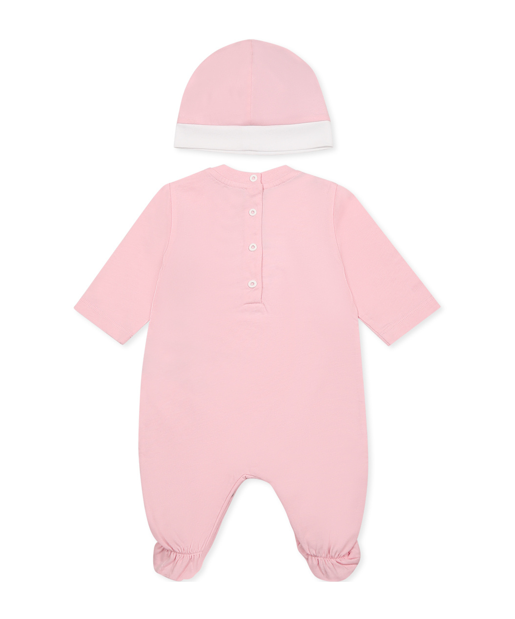 Balmain Long-sleeved Jumpsuit Hat Set In Pink