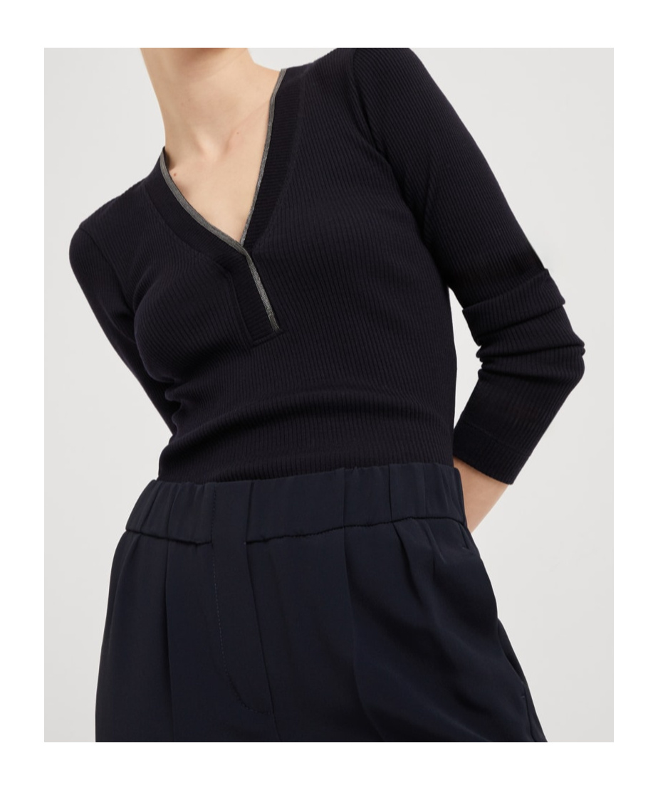 Brunello Cucinelli Elasticated Waist Straight Leg Trousers