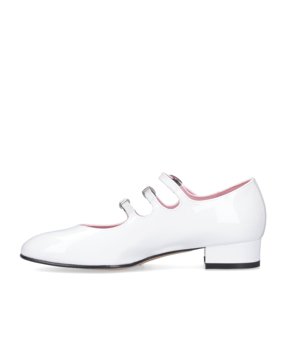Shop Carel Paris Carel Ariana Triple Strap Pumps In White