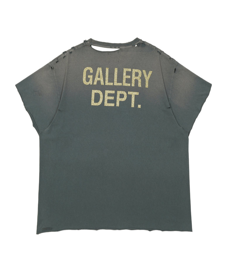 Gallery Dept. T-shirt With Broken Holes In Black