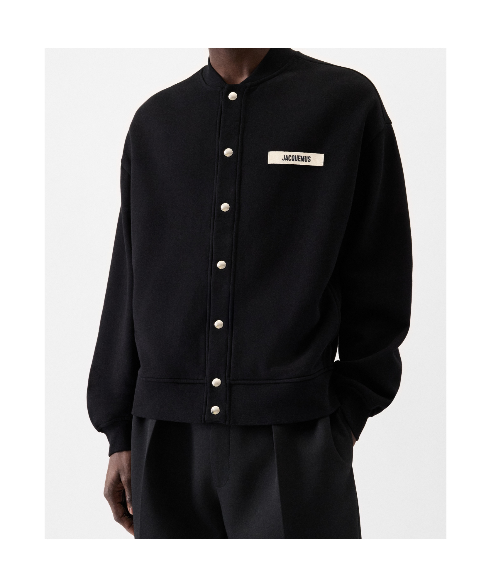 Jacquemus Le Cardigan Gros Grain In Black