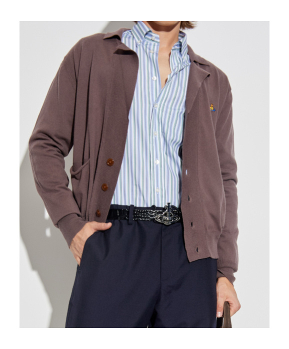 Vivienne Westwood Orb-embroidered Button-down Cardigan In Black