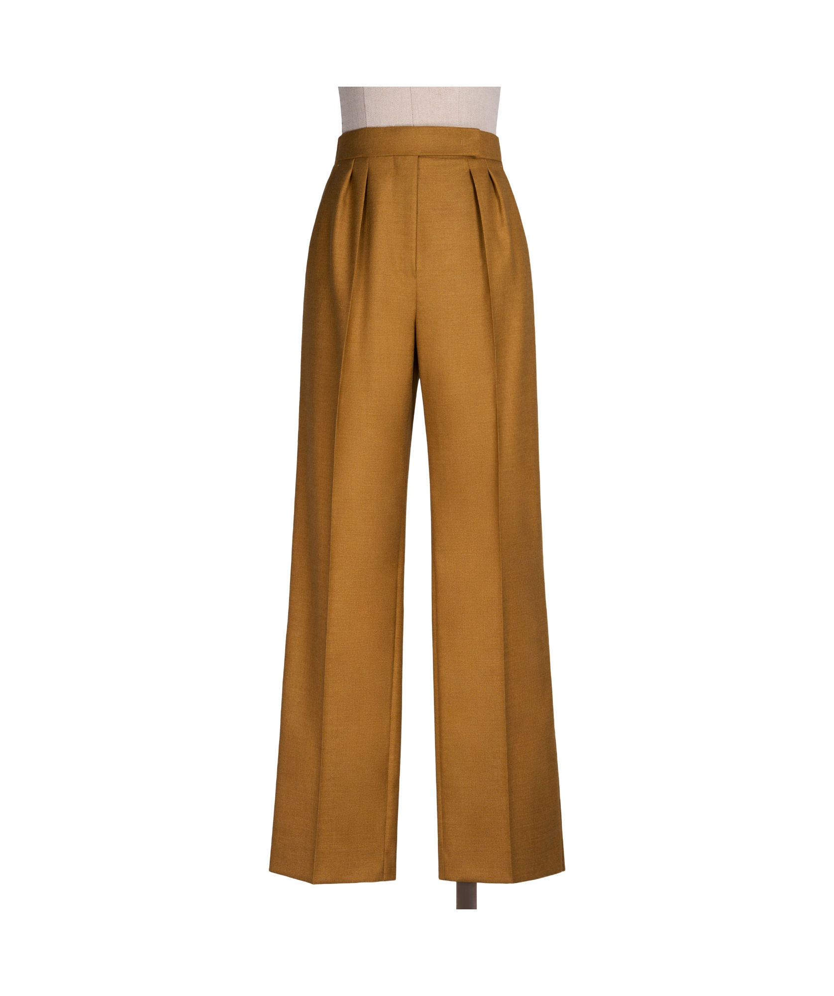 MAX MARA WOOL, MOHAIR AND SILK CANVAS TROUSERS
