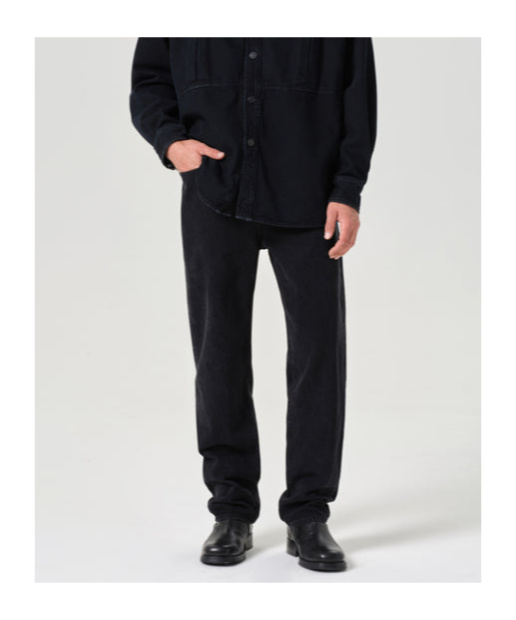 Agolde Belt-loop Jeans In Black