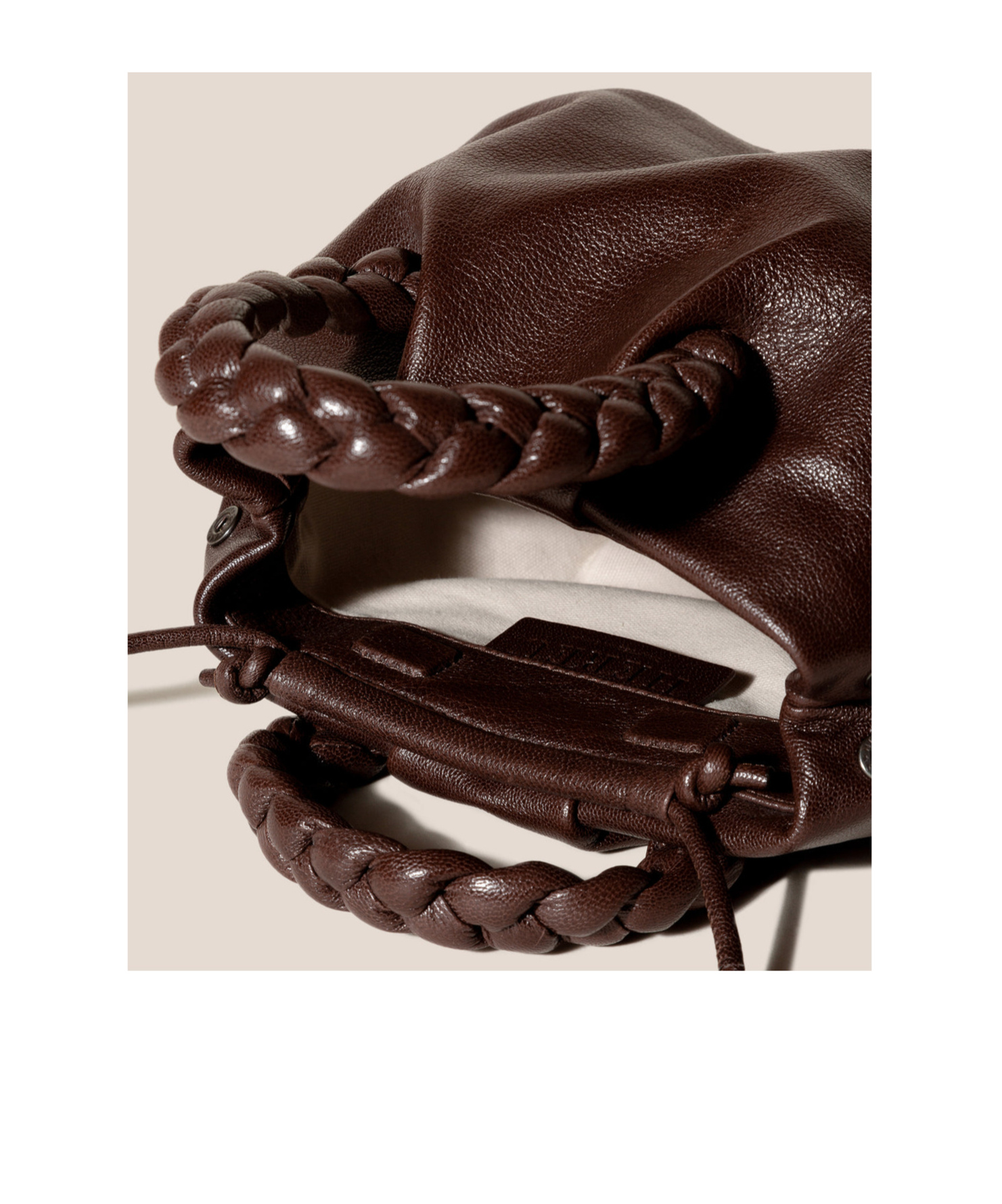 Hereu Fabricated Shoulder Bag With Handle In Brown