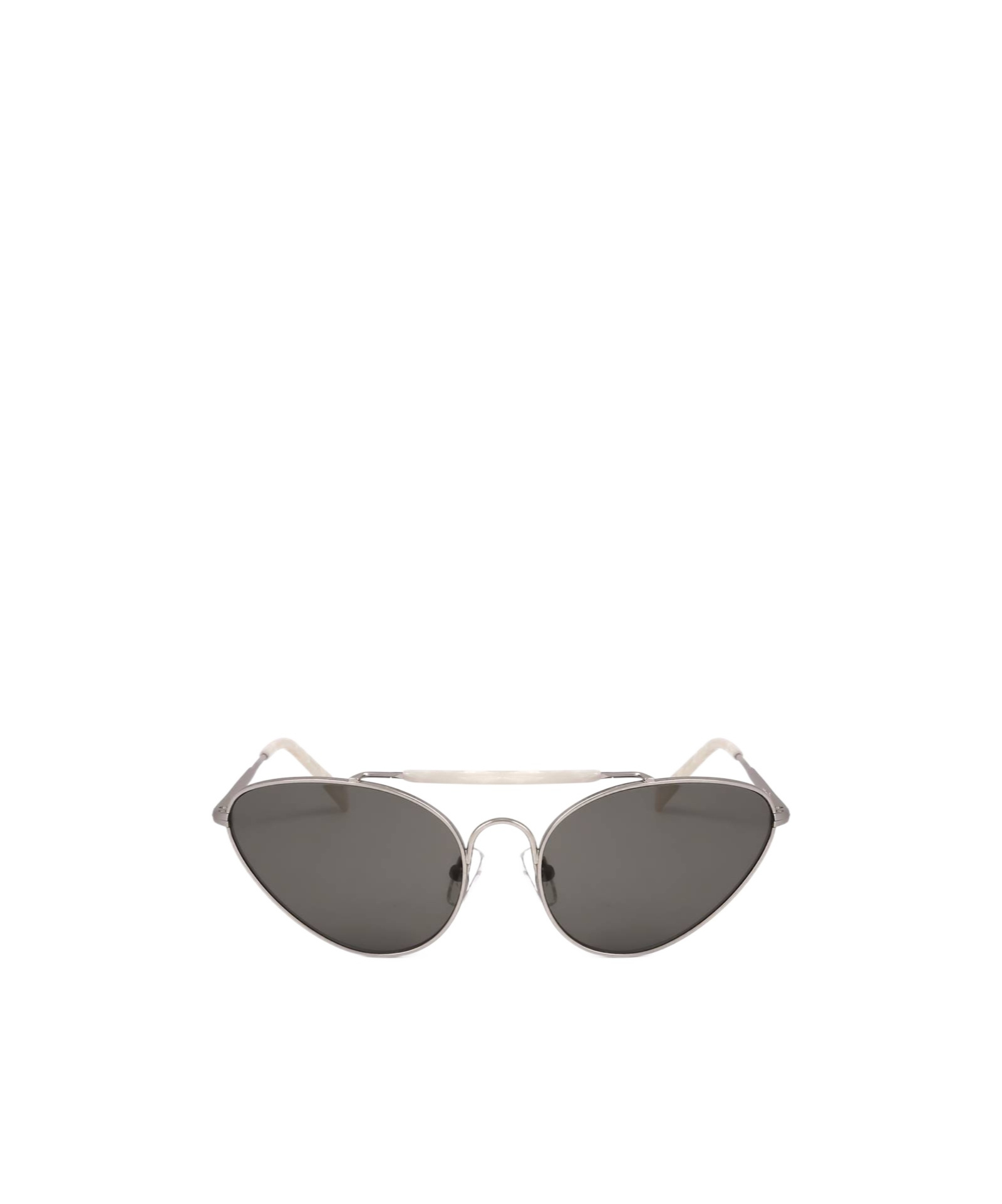Dries Van Noten Linda Farrow X  Geometric Frame Sunglasses In Gray