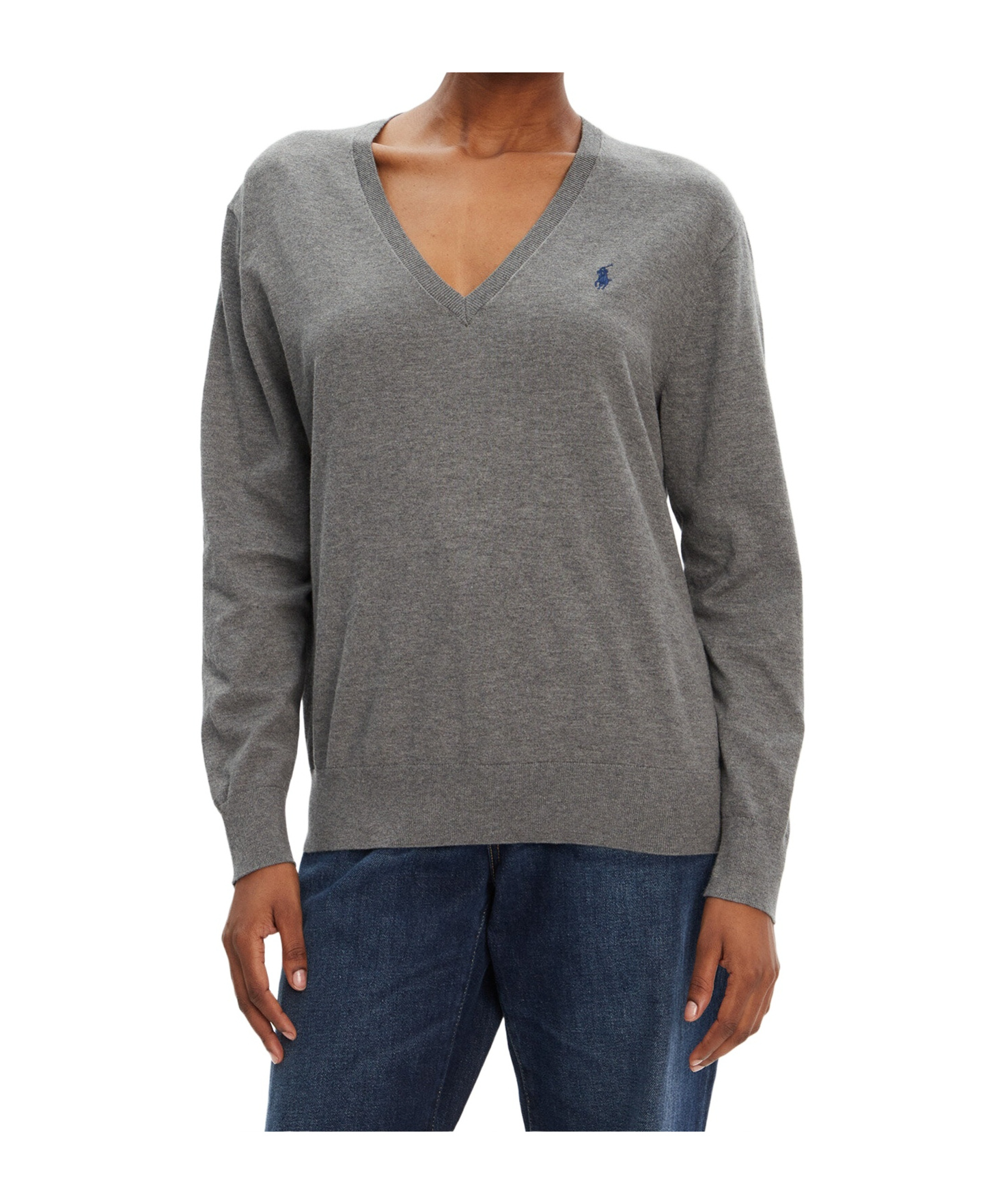 Polo Ralph Lauren V-neck Sweater In Gray