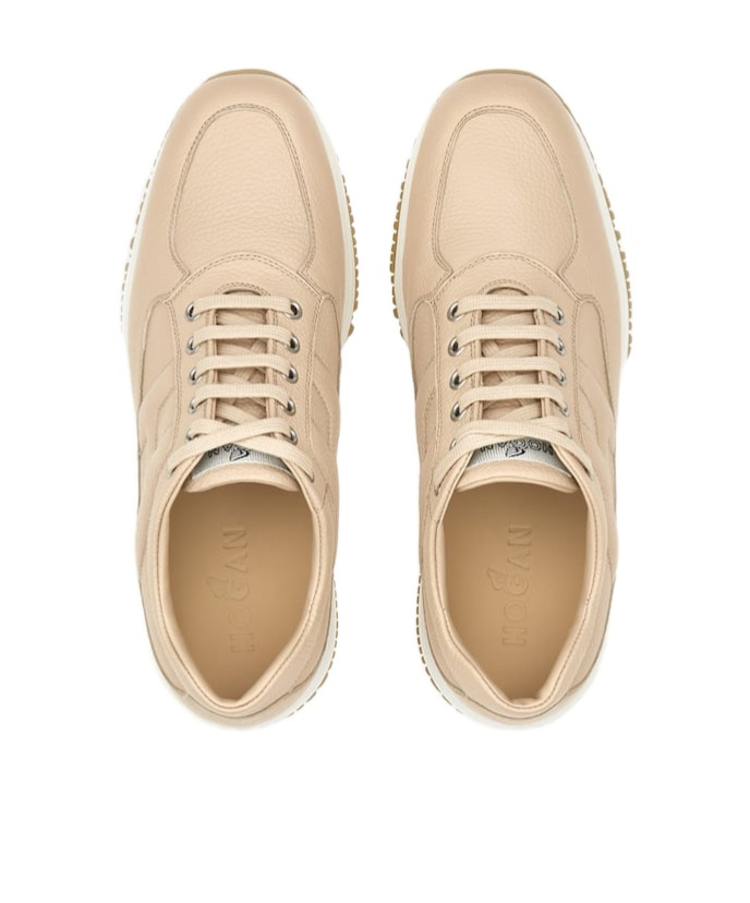Hogan Laced Sneakers In Nude