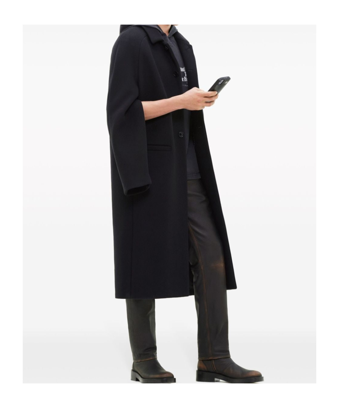Courrèges Zipped-sleeves Single-breasted Coat In Black