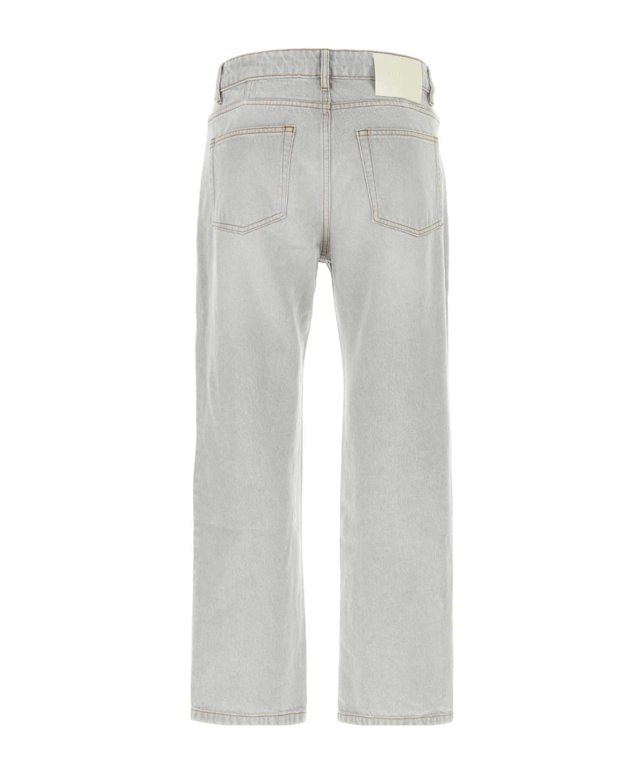 Shop Ami Alexandre Mattiussi Ami Low-rise Jeans In Gray
