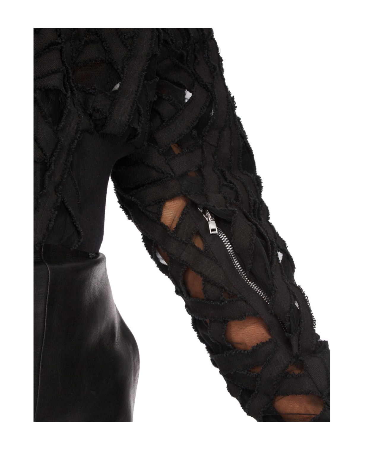 Rick Owens Flight Cropped Jacket In Black