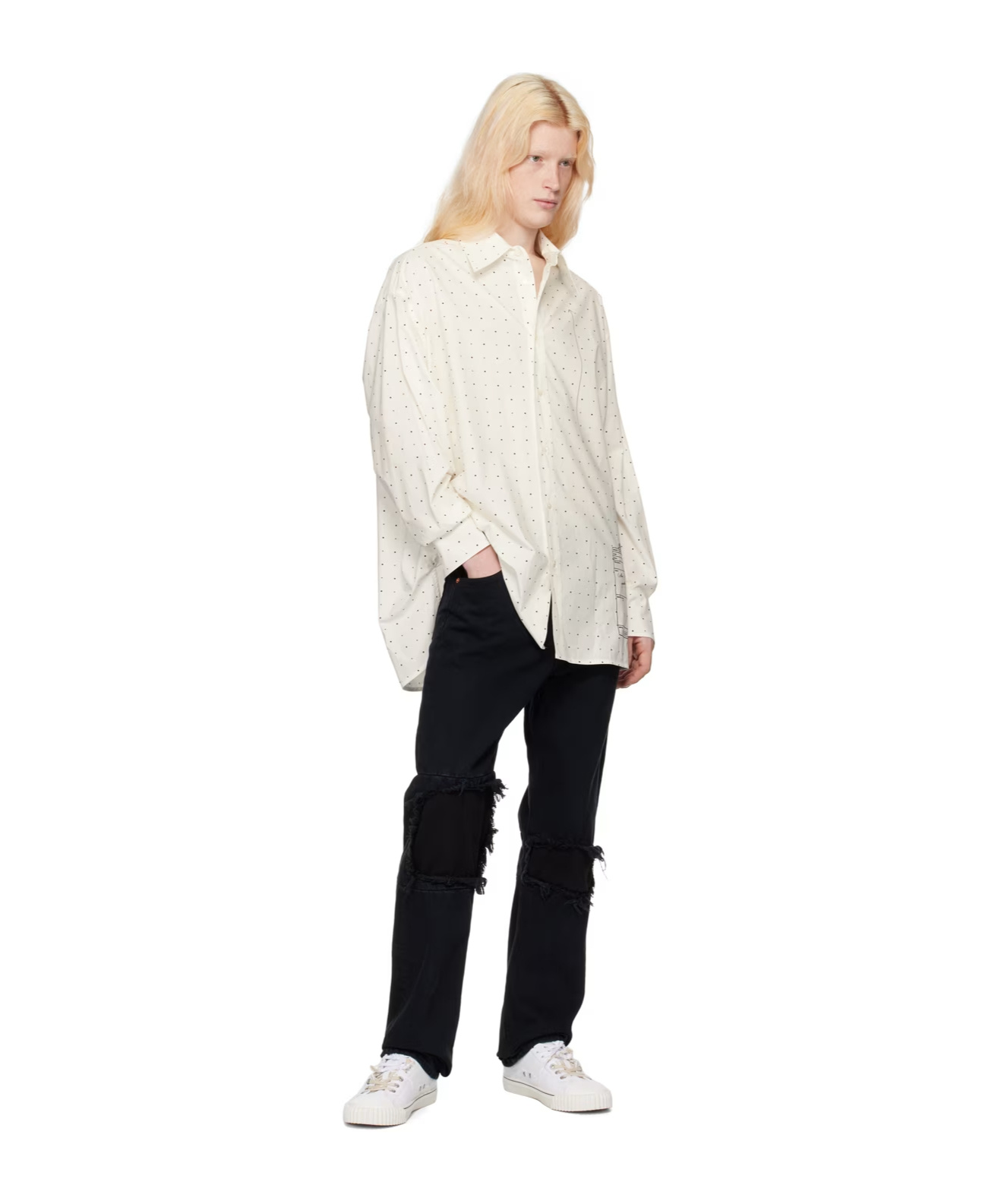 Mm6 Maison Margiela Five-pocket Jeans In Black
