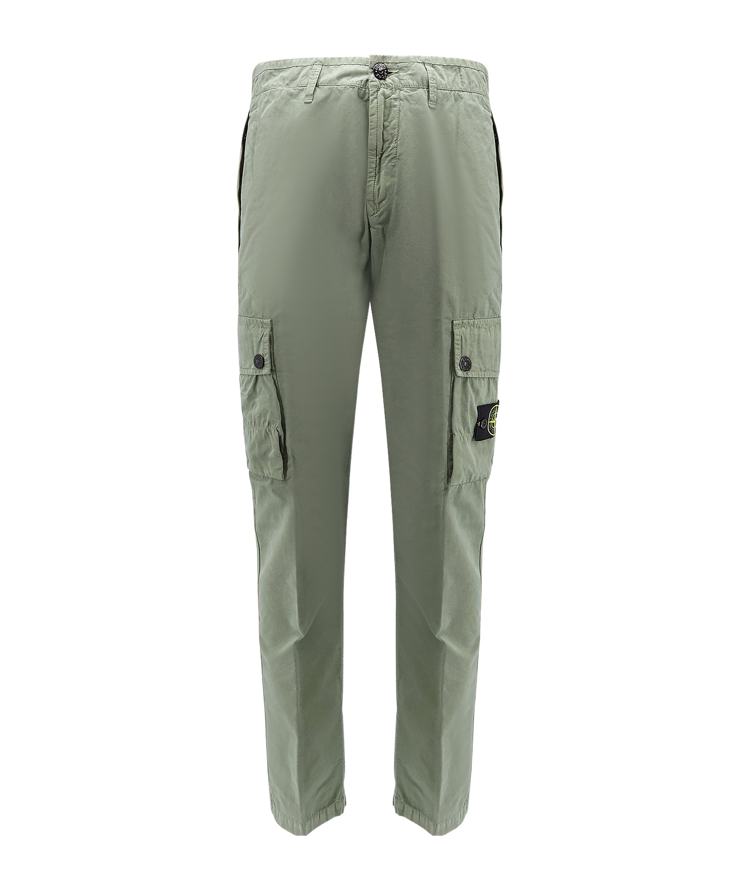 Stone Island Cargo Trouser With Iconic Logo Patch In Green