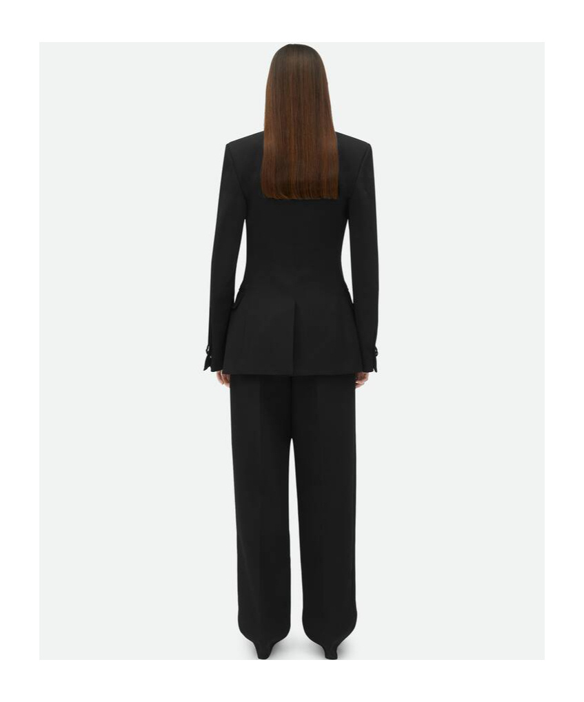 Shop Bottega Veneta Grain De Poudre Tuxedo Jacket In Black