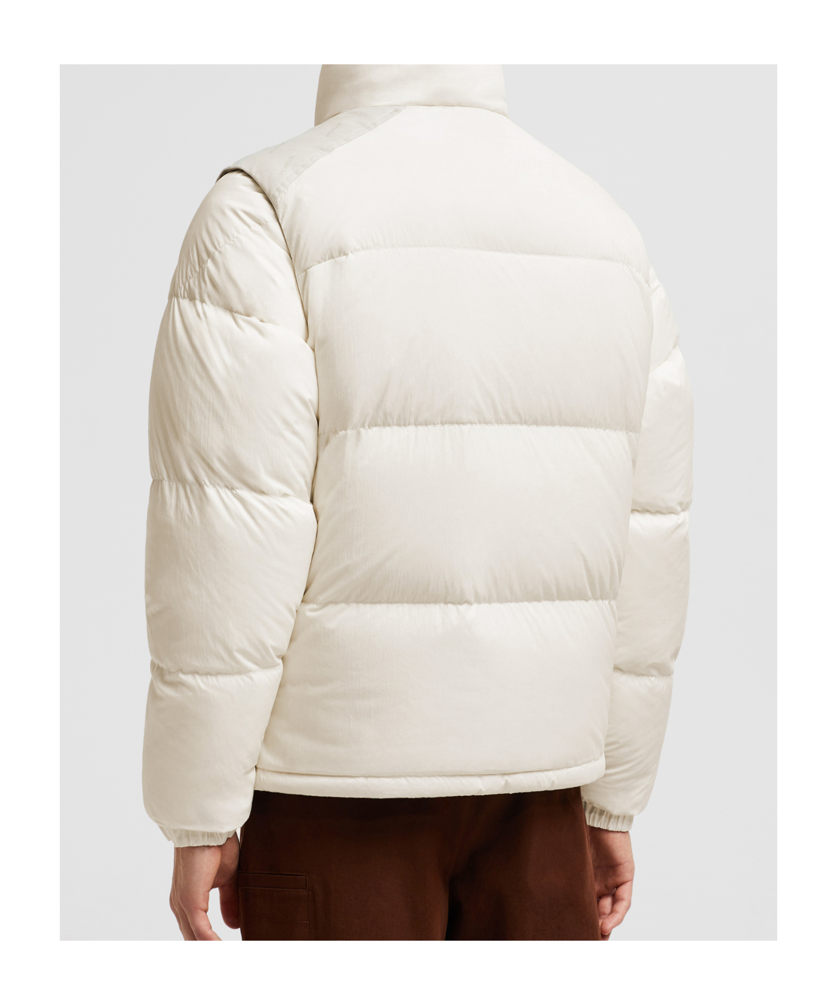 Moncler Double-sided Short Down Jacket In White