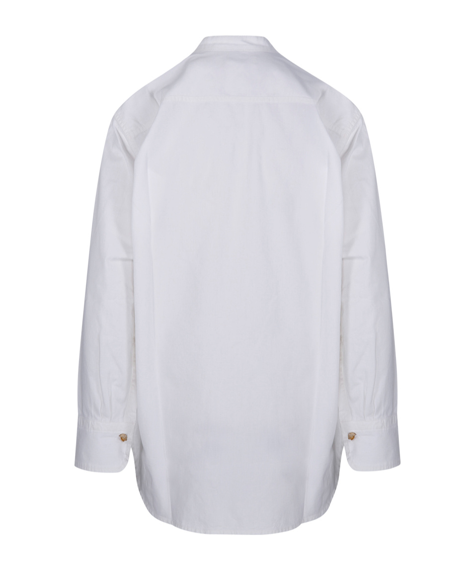 Shop Victoria Beckham Round-necked Button Shirt In White