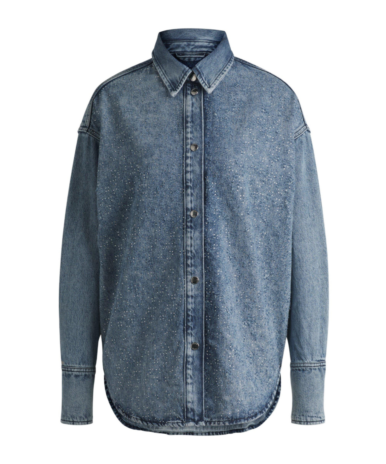 Hugo Boss Pointcollar Denim Longsleeve Shirt In Blue