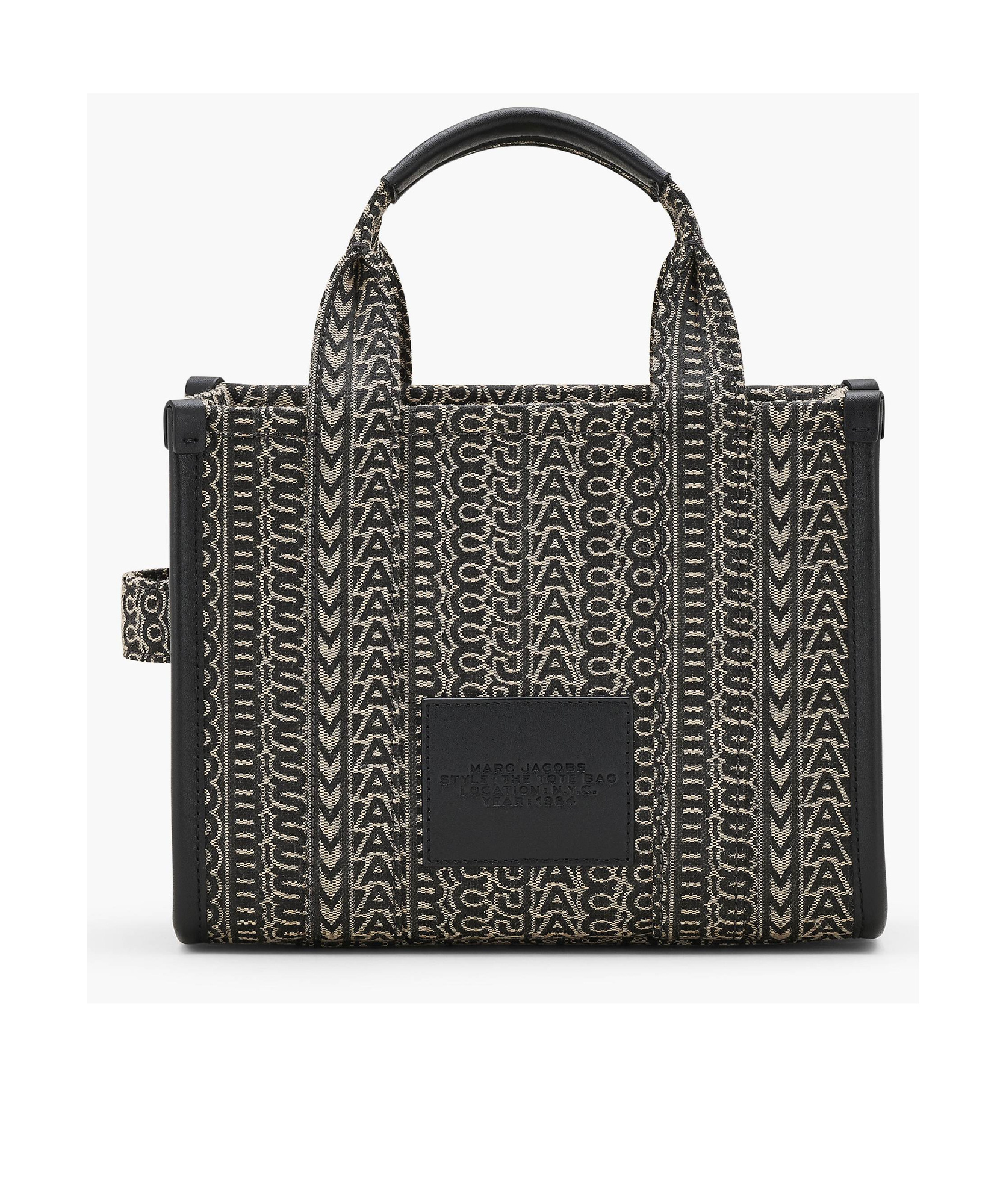 Marc Jacobs The Monogram Jacquard Small Tote Bag In Black