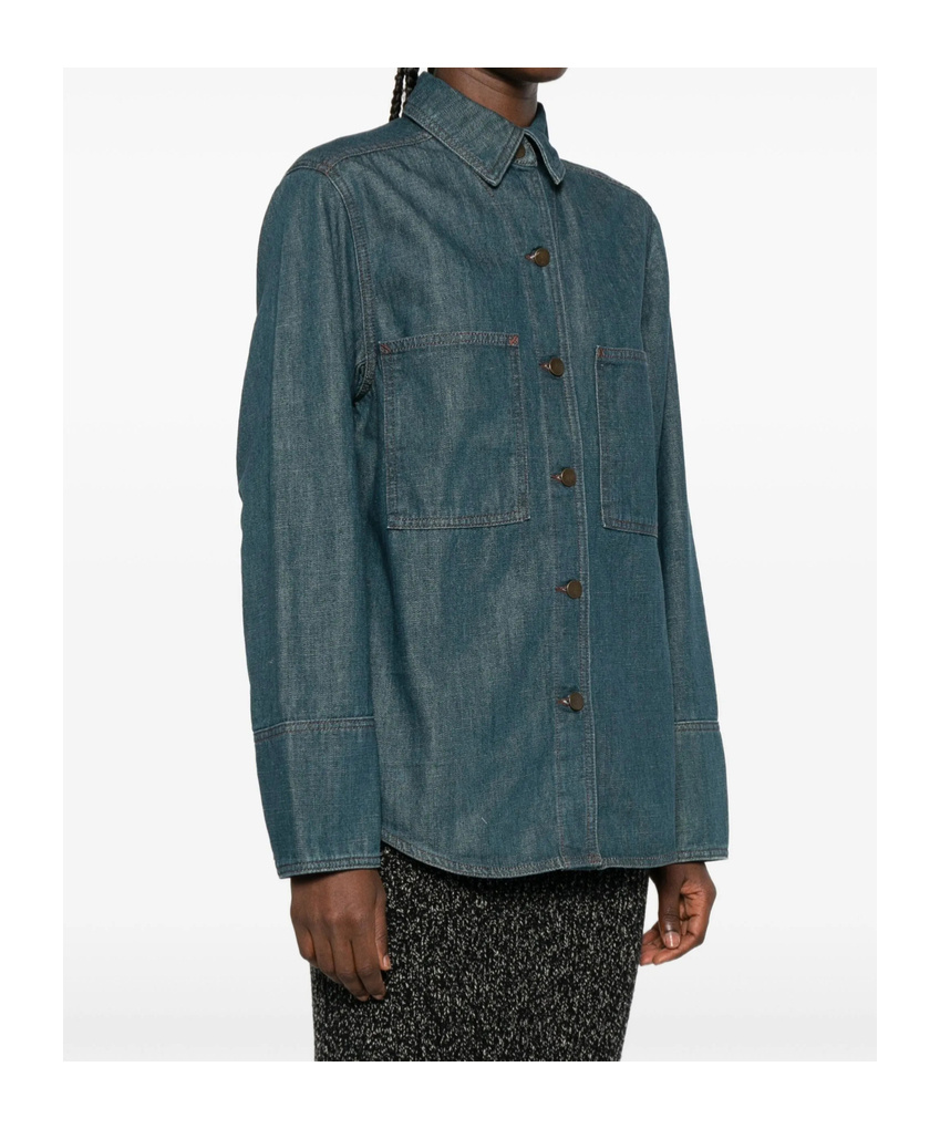 Soeur Button-fastening Patch-pocket Shirt In Blue