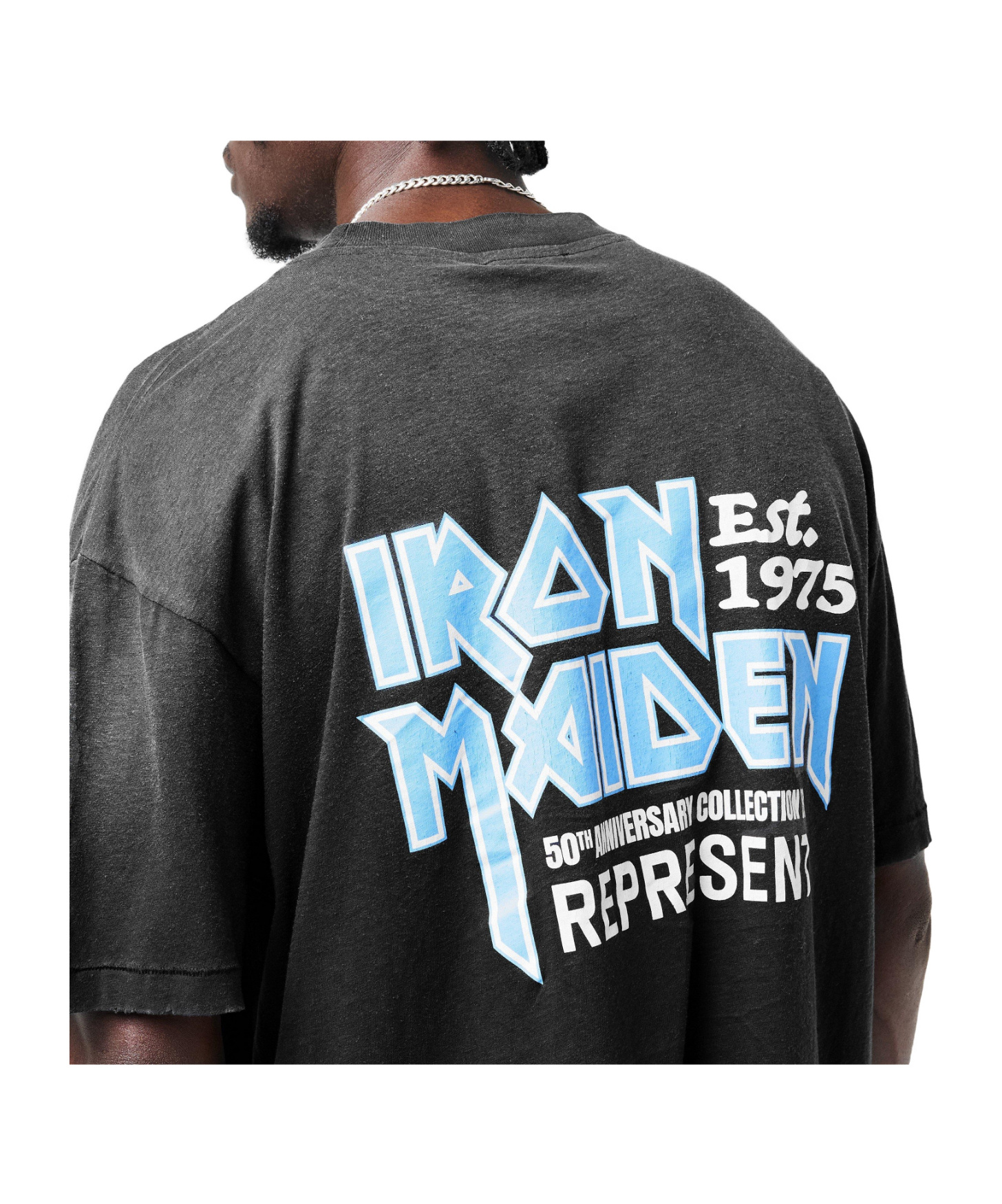 Represent Minimalist Structured Tshirt In Blue