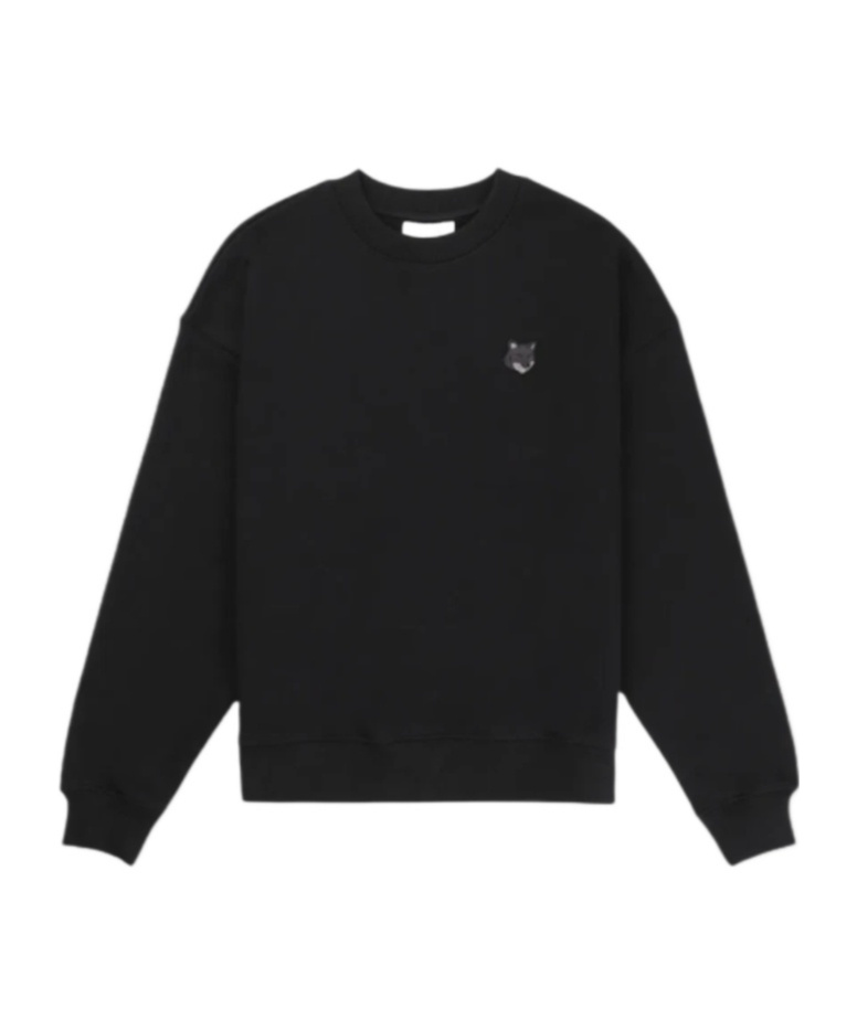 Shop Maison Kitsuné Bold Fox Head Patch Comfort Sweatshirt In Black