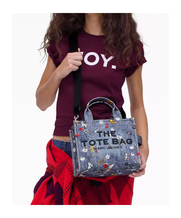 Marc Jacobs The Trompe L'oeil Trinket Small Tote Bag In Blue