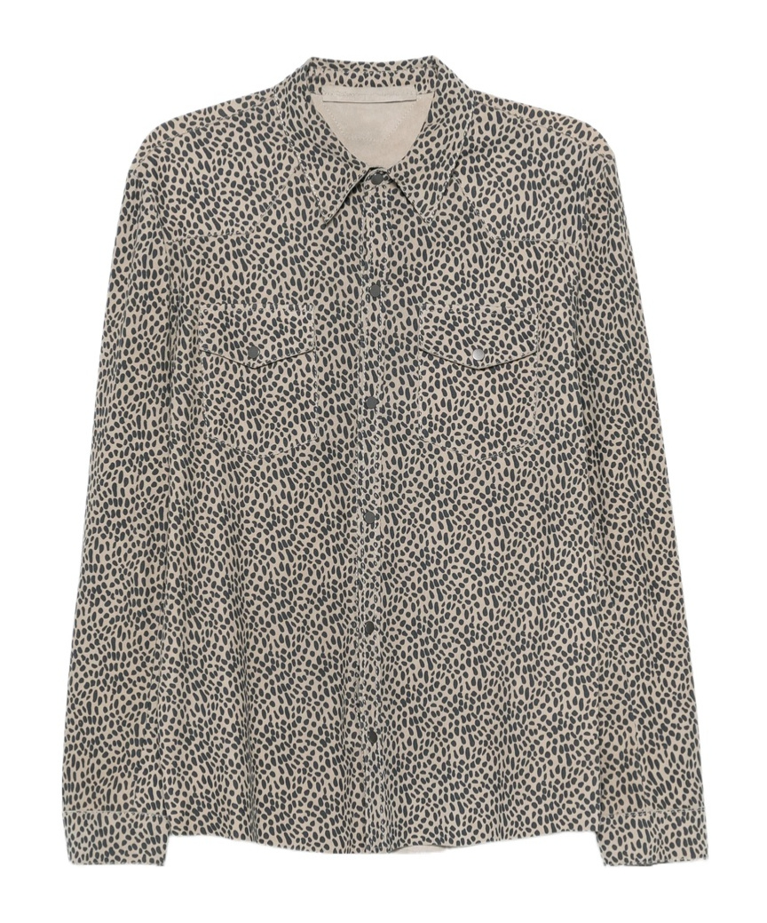 Salvatore Santoro Spotted Overshirt In Nude
