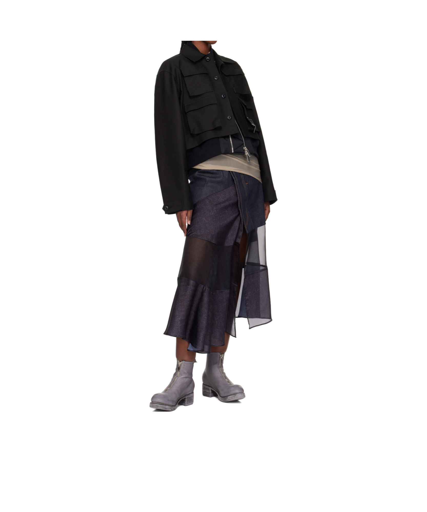 Guidi Gray Pl1wz Boots In Black