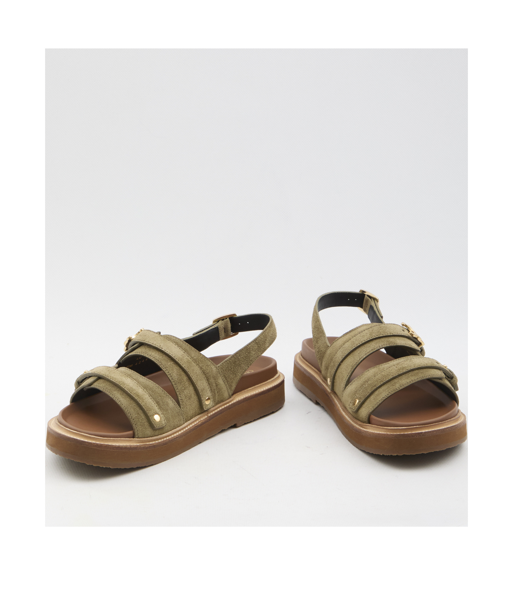 Celine Tippi Flat Sandals In Brown