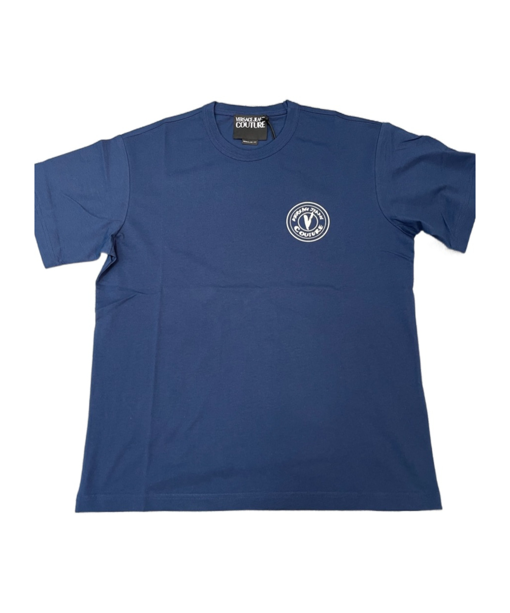 Versace Jeans Couture Slim Fit Logo T Shirt Blue In Blue