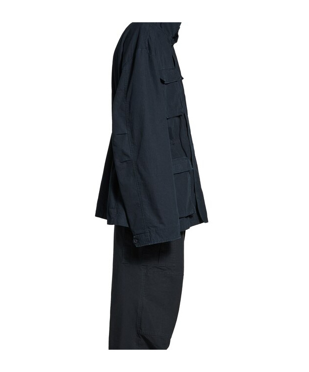 Balenciaga Uniform Hooded Parka In Black