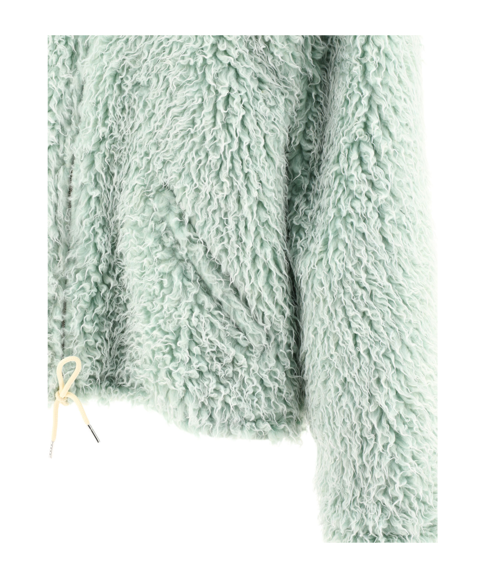 Marni Shaggy Jackets Light Blue In Green