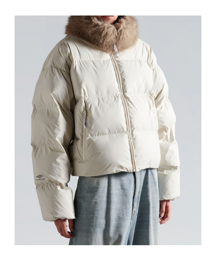 Balenciaga Women's Ski Puffer In Chalky White In White
