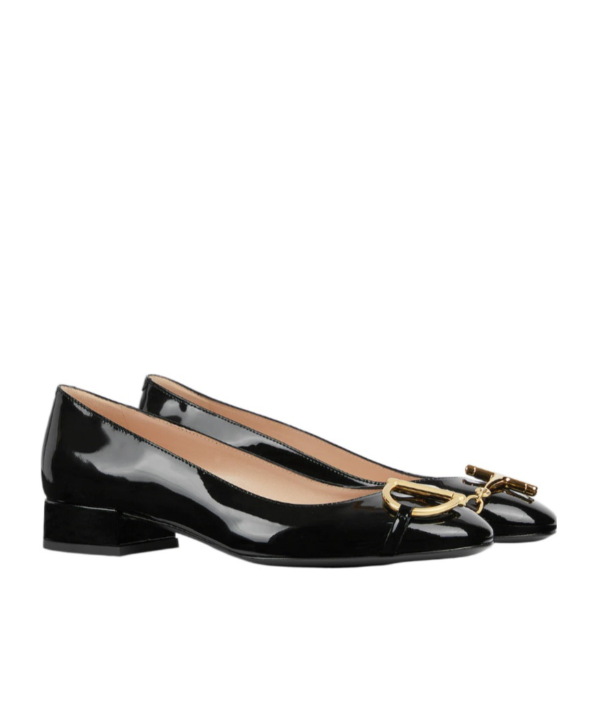 Gucci Women's Ballet Flat With Half Horsebit In Black