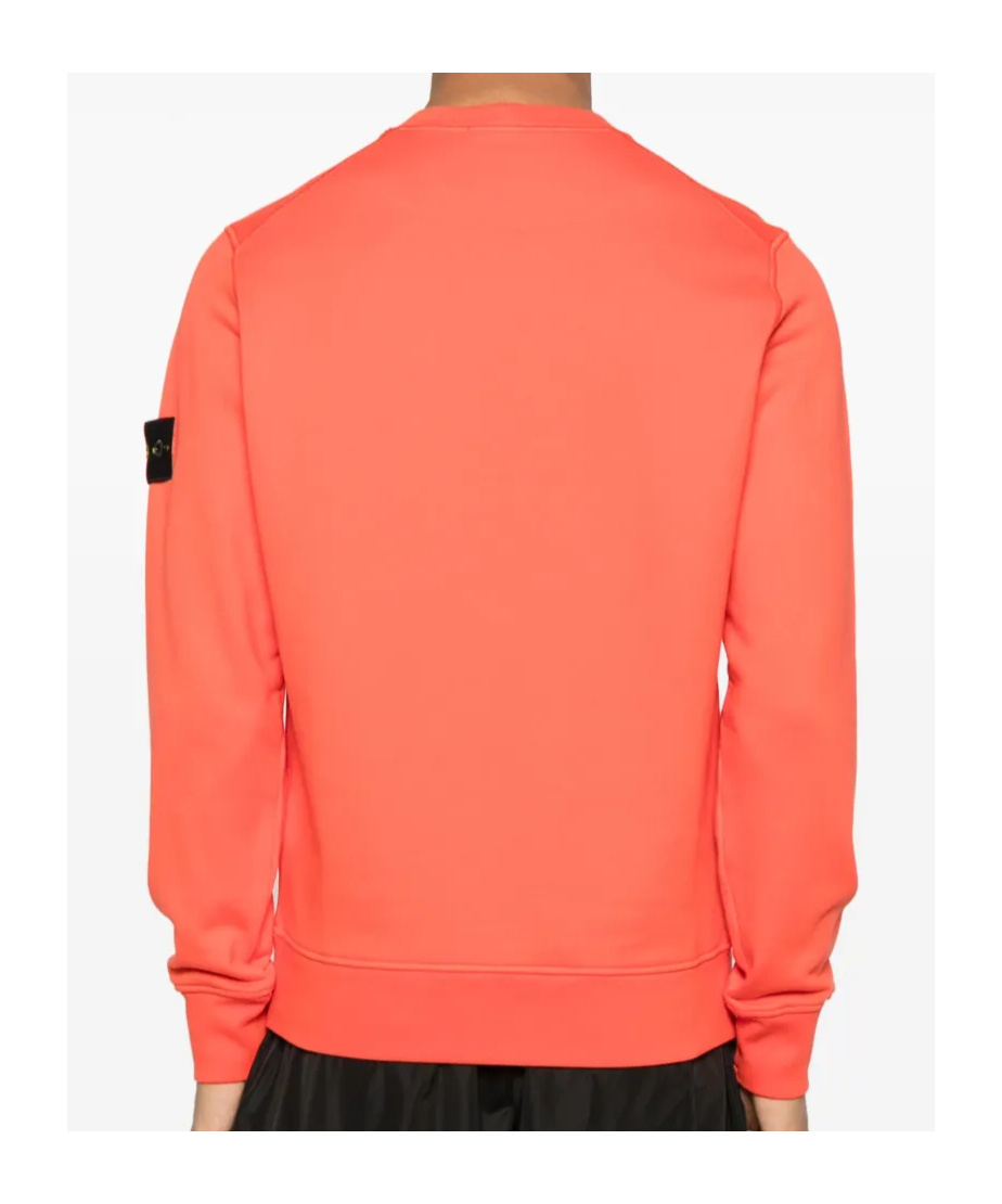 Stone Island Compass-badge Sweatshirt In Orange