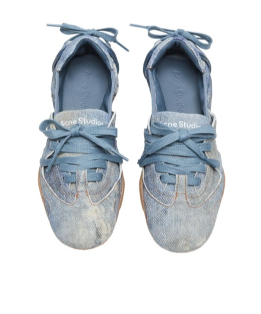 Acne Studios Rear Drawstring Detailing Trainers In Gray