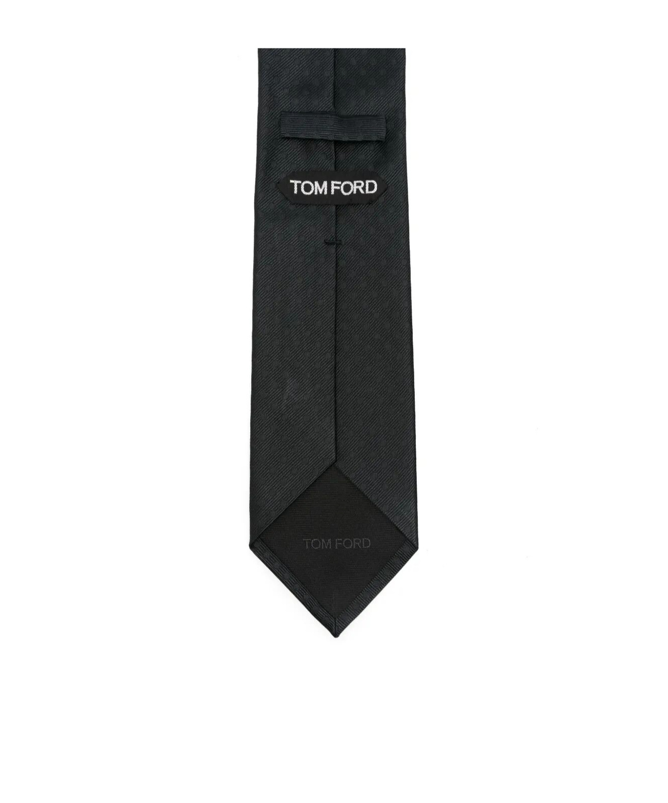 Tom Ford Solid Dot Tie With Pointed Tip And Textured Finish