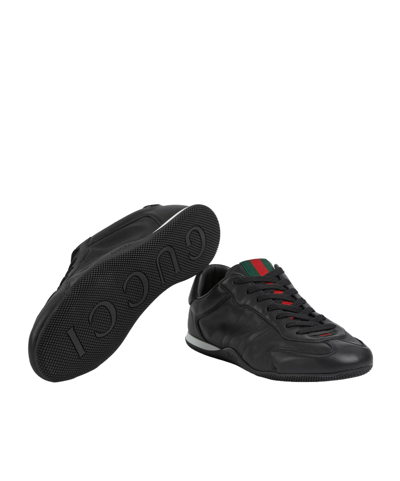 Gucci Shift Low Top Sneaker Rubber Sole In Black