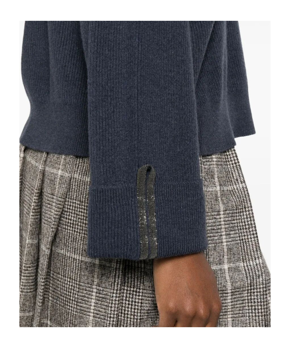 Brunello Cucinelli Cuff-detail Sweater In Black