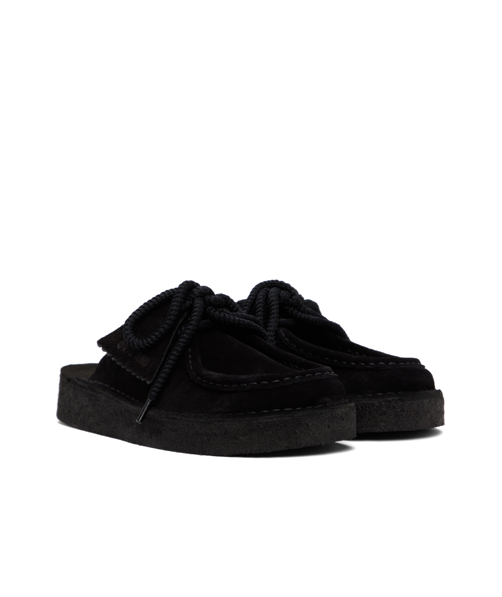 Clarks Lace-up Mules In Black