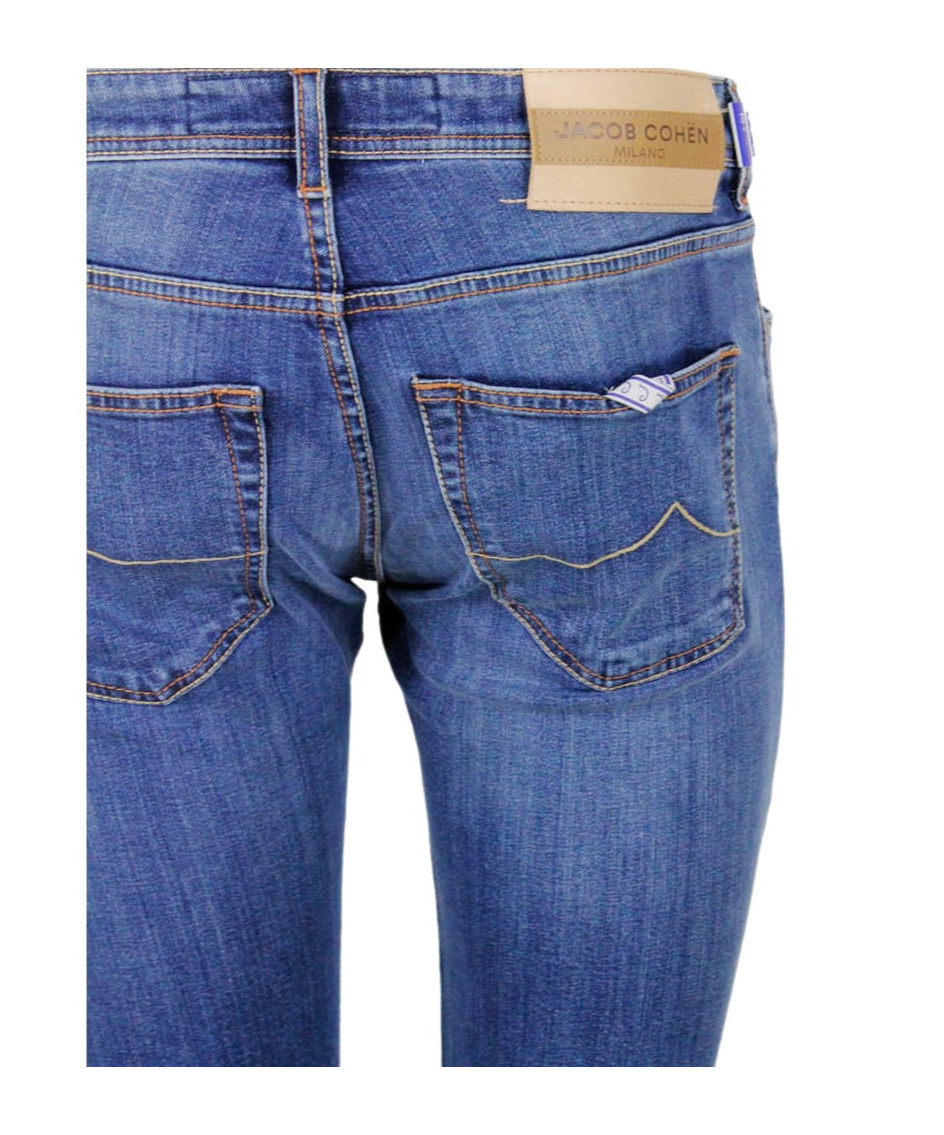 Jacob Cohen Nick Slim J622 Luxury Edition Denim Trousers In Soft Stretch Denim With 5 Pockets With Closure Butto In Blue