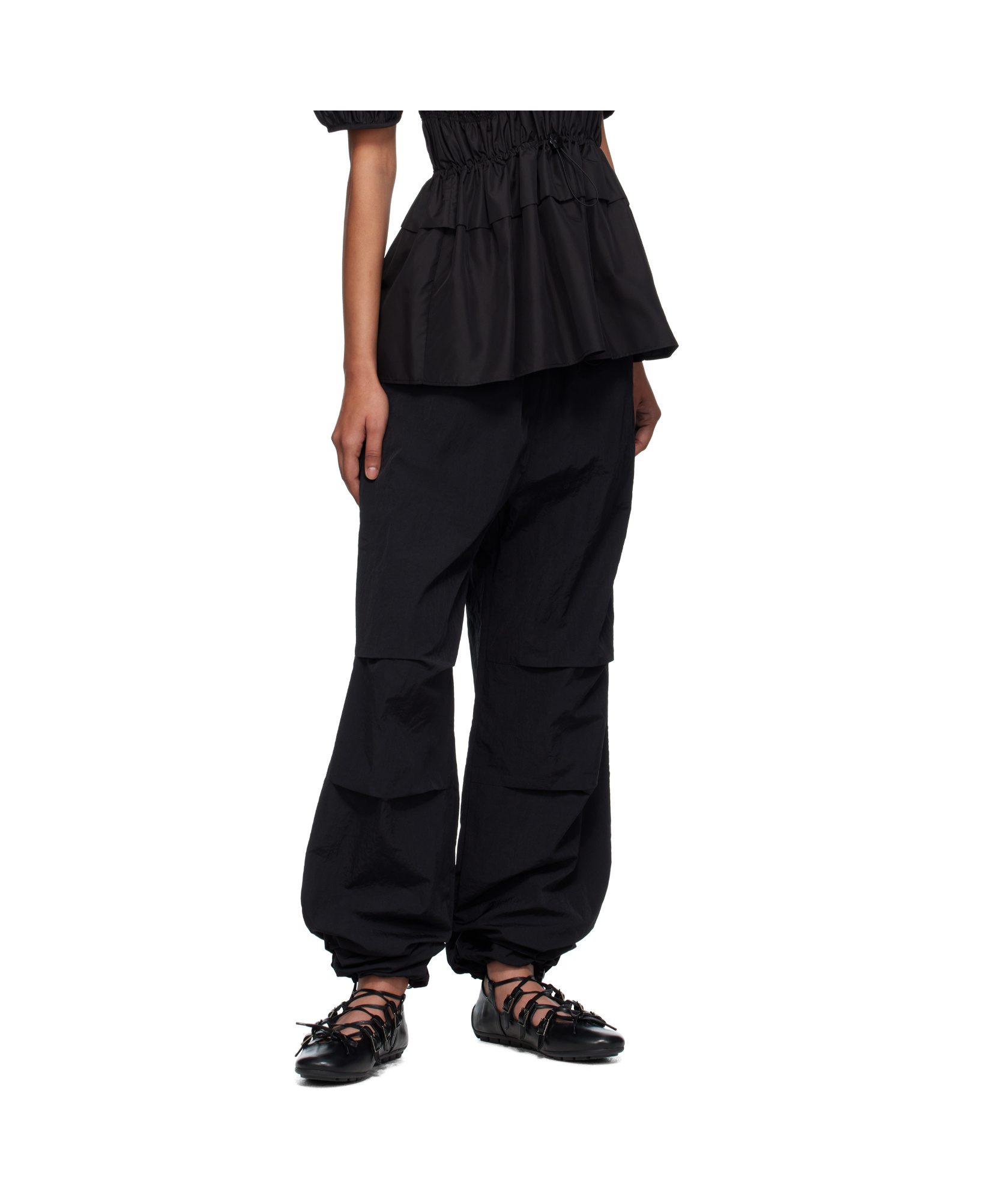 Cecilie Bahnsen Drawstring Casual Pants In Black