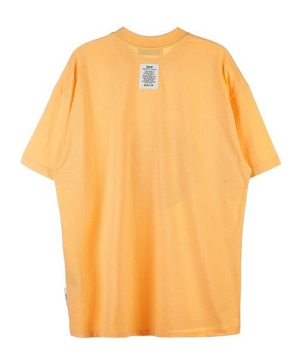 Msgm Graphic-print Cotton T-shirt In Yellow